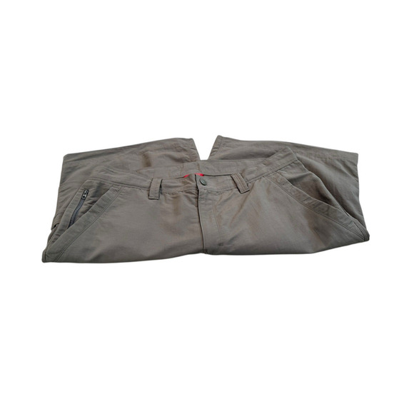 The North Face Cargo Shorts Size 38 7 Pockets Khaki Hiking Athletic 100% Nylon - Picture 9 of 14
